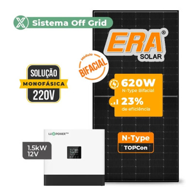 Gerador de Energia Solar Off Grid Interativo Luxpower Telhado Fibro Parafuso Madeira - 1