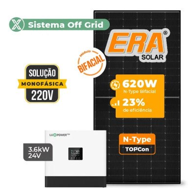Gerador de Energia Solar Off Grid Interativo Luxpower Laje Inclinação - 1