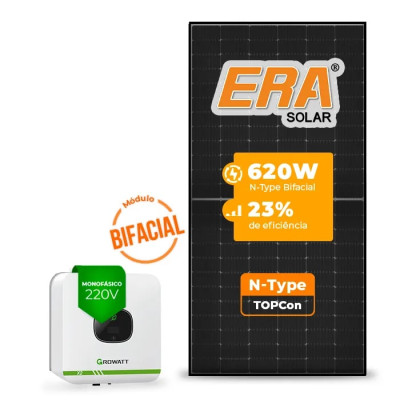 Gerador de Energia Solar On Grid Growatt Solo Mesa 8 Painéis - 1