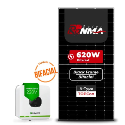 Gerador de Energia Solar On Grid Growatt Laje Inclinação - 1