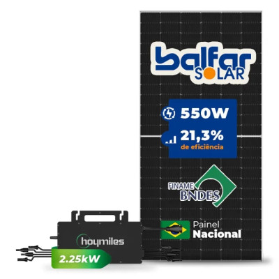 Gerador de Energia Solar Microinversor Hoymiles Telhado Fibro Parafuso Metal - 1