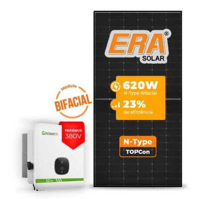 Gerador de Energia Solar On Grid Growatt Sem Estrutura - 1