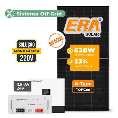 Gerador de Energia Solar Off Grid Interativo Luxpower Sem Estrutura - 1