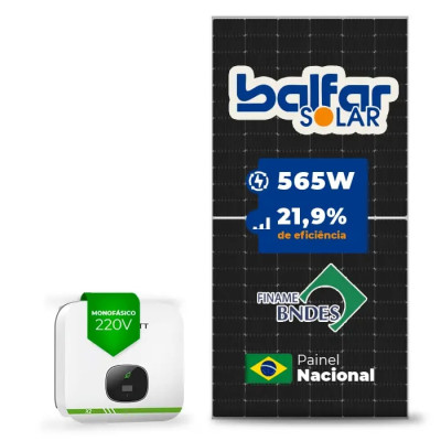 Gerador de Energia Solar On Grid Growatt Telhado Fibro Parafuso Metal - 1