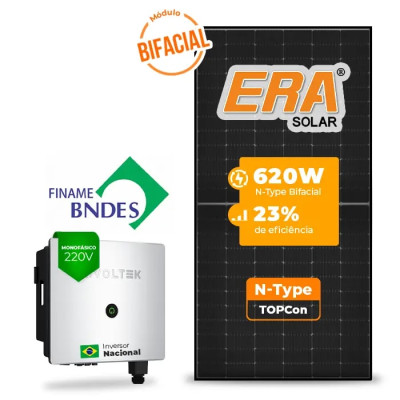 Gerador de Energia Solar On Grid Livoltek Finame Telhado Cerâmico Gancho - 1