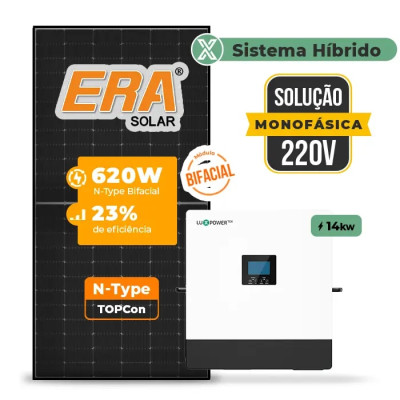 Gerador de Energia Solar Hibrido Luxpower sem Bateria Telhado Fibro Parafuso Metal - 1