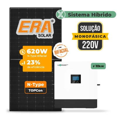 Gerador de Energia Solar Hibrido Luxpower sem Bateria Telhado Cerâmico Gancho - 1