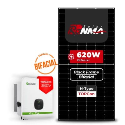 Gerador de Energia Solar On Grid Growatt Laje Inclinação - 1