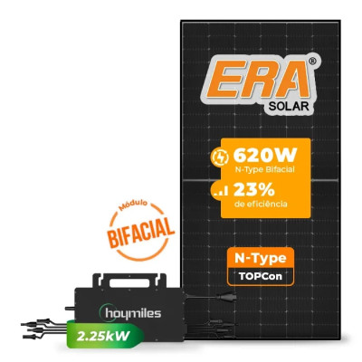 Gerador de Energia Solar Microinversor Hoymiles Telhado Fibro Parafuso Metal - 1