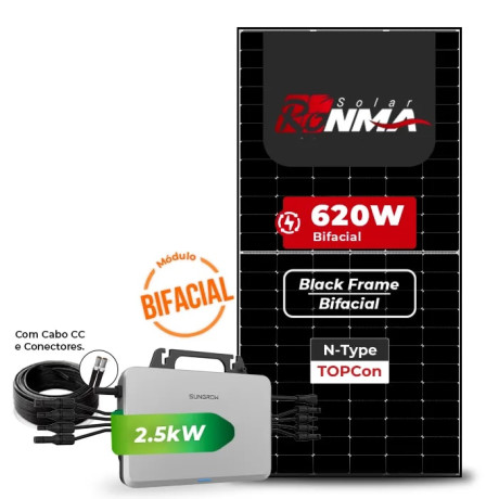 Gerador de Energia Solar Microinversor Sungrow Telhado Cerâmico Gancho - 1