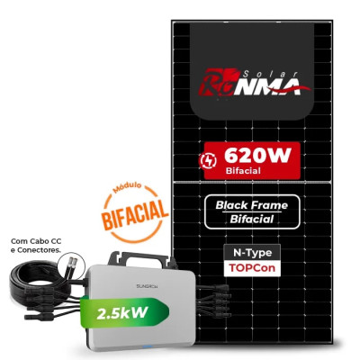 Gerador de Energia Solar Microinversor Sungrow Laje Inclinação - 1