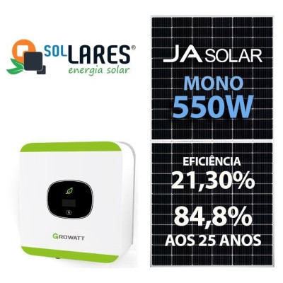Gerador Solar Growatt 3,85KWP 220V - Sollares.com.br
