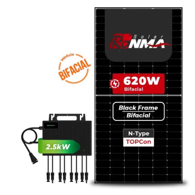 Gerador de Energia Solar Microinversor Growatt Laje Inclinação - 1