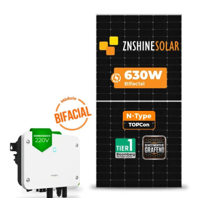 Gerador de Energia Solar On Grid Growatt Telhado Fibro Parafuso Madeira - 1