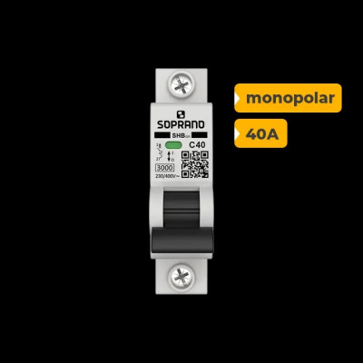 QUADRO CA SOPRANO MONOPOLAR 40A COM DPS 30KA 275V - 3