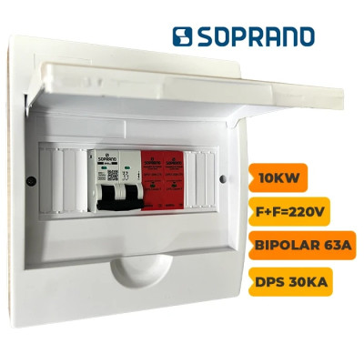 QUADRO CA SOPRANO BIPOLAR 63A COM DPS 30KA 275V - 1
