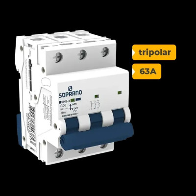 QUADRO CA SOPRANO TRIPOLAR 63A COM DPS 30KA 275V - 2