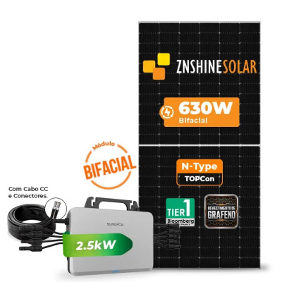 Gerador de Energia Solar Microinversor Sungrow Telhado Cerâmico Gancho - 1