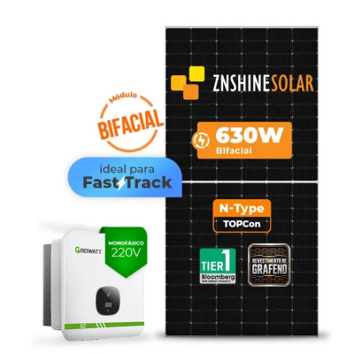 Gerador Solar até 1.323 kWh/mês On Grid Growatt Sem Estrutura - 1