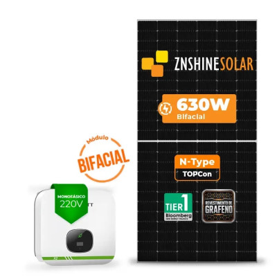 Gerador Solar até 1.134 kWh/mês On Grid Growatt Laje Inclinação - 1