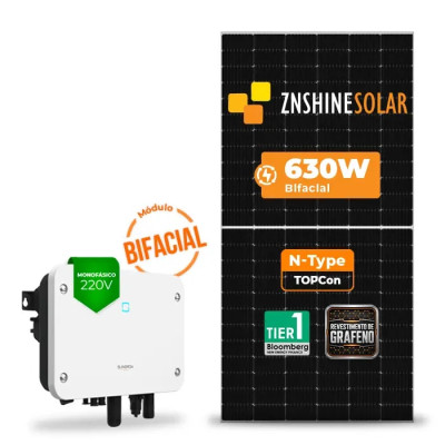 Gerador Solar até 1.134 kWh/mês On Grid Sungrow Solo Mesa 8 Painéis - 1