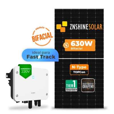 Gerador Solar até 1.512 kWh/mês On Grid Sungrow Telhado Metálico Mini Trilho - 1