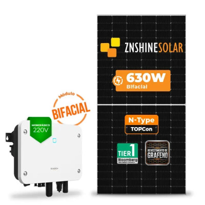 Gerador Solar até 1.890 kWh/mês On Grid Sungrow Telhado Fibro Parafuso Madeira - 1