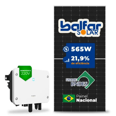 Gerador Solar até 2.204 kWh/mês On Grid Sungrow Telhado Metálico Mini Trilho - 1