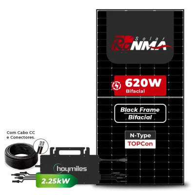 Gerador de Energia Solar Microinversor Hoymiles Laje Inclinação - 1
