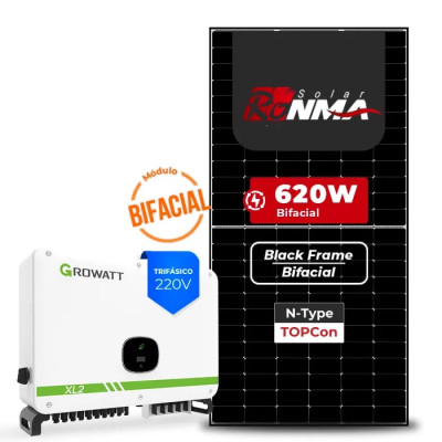 Gerador Solar até 5.208 kWh/mês On Grid Growatt Telhado Metálico Mini Trilho - 1