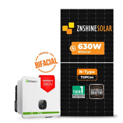 Gerador Solar até 4.536 kWh/mês On Grid Growatt Solo Mesa 8 Painéis - 1