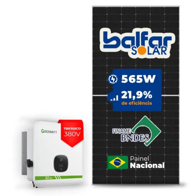 Gerador Solar até 3.221 kWh/mês On Grid Growatt Solo Mesa 8 Painéis - 1