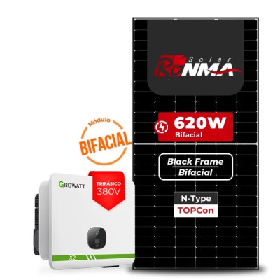Gerador Solar até 4.464 kWh/mês On Grid Growatt Laje Inclinação - 1