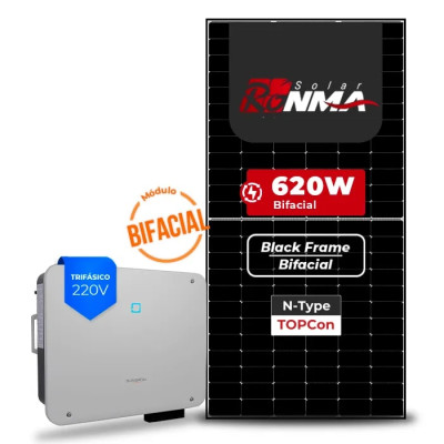 Gerador Solar até 4.836 kWh/mês On Grid Sungrow Telhado Metálico Mini Trilho - 1