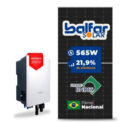 Gerador Solar até 3.729 kWh/mês On Grid Sungrow Telhado Fibro Parafuso Metal - 1