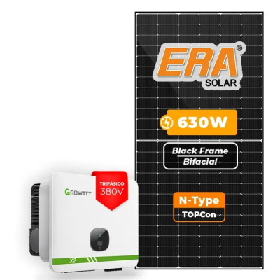 Gerador Solar até 8.316 kWh/mês On Grid Growatt Telhado Metálico Mini Trilho - 1