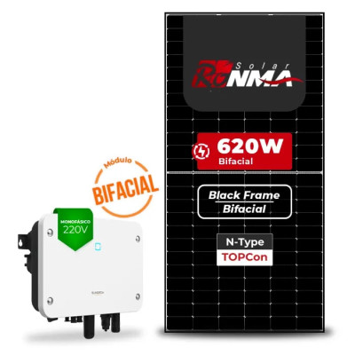 Gerador de Energia Solar On Grid Sungrow Solo Mesa 8 Painéis - 1