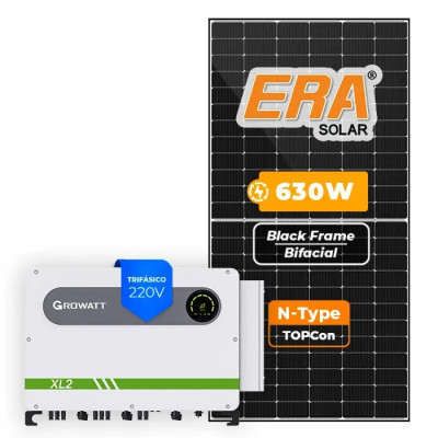 Gerador Solar até 7.938 kWh/mês On Grid Growatt Telhado Metálico Mini Trilho - 1