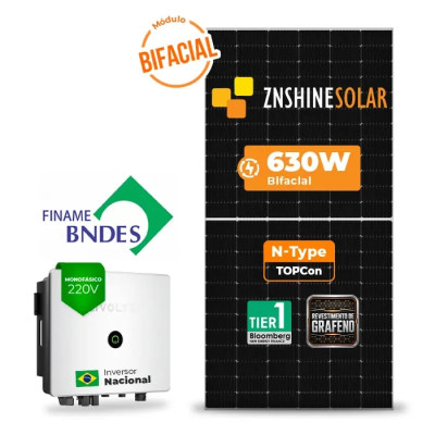 Gerador Solar até 945 kWh/mês On Grid Livoltek Finame Solo Mesa 8 Painéis - 1