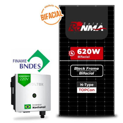Gerador Solar até 1.674 kWh/mês On Grid Livoltek Finame Sem Estrutura - 1