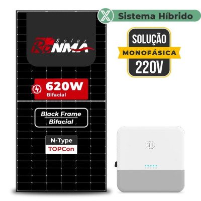 Gerador Solar até 1.116 kWh/mês Hibrido Hoymiles sem Bateria Sem Estrutura - 1