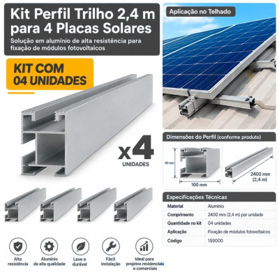 Gerador Solar 2,52 kWp até 378 kWh/mês Microinversor Hoymiles Telhado Cerâmico Gancho | MIS-2500W 2,5 kW, painel 630W, com cabo - foto 4