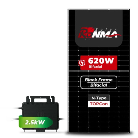 Gerador Solar até 372 kWh/mês Microinversor Hoymiles Laje Inclinação O
