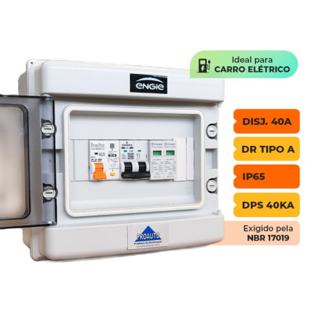 QUADRO IP65 COM DR-A 40A DPS 40KA PARA WALLBOX ATÉ 7.5KW Oferta Sollar