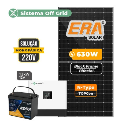 Gerador Solar até 378 kWh/mês Off Grid Interativo Luxpower Laje Inclin