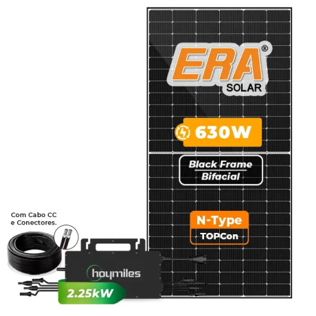 Gerador Solar até 756 kWh/mês Microinversor Hoymiles Telhado Cerâmico 