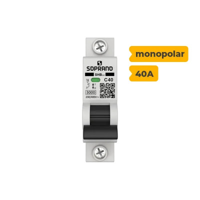SHB1 GIII-C040A DISJUNTOR SOPRANO MONOPOLAR 40A