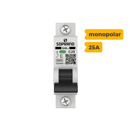SHB1 GIII-C025A DISJUNTOR SOPRANO MONOPOLAR 25A Oferta Sollares