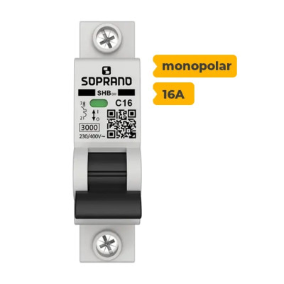 SHB1 GIII-C016A DISJUNTOR SOPRANO MONOPOLAR 16A