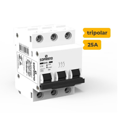 SHB3 GII-C032A DISJUNTOR SOPRANO TRIPOLAR 32A